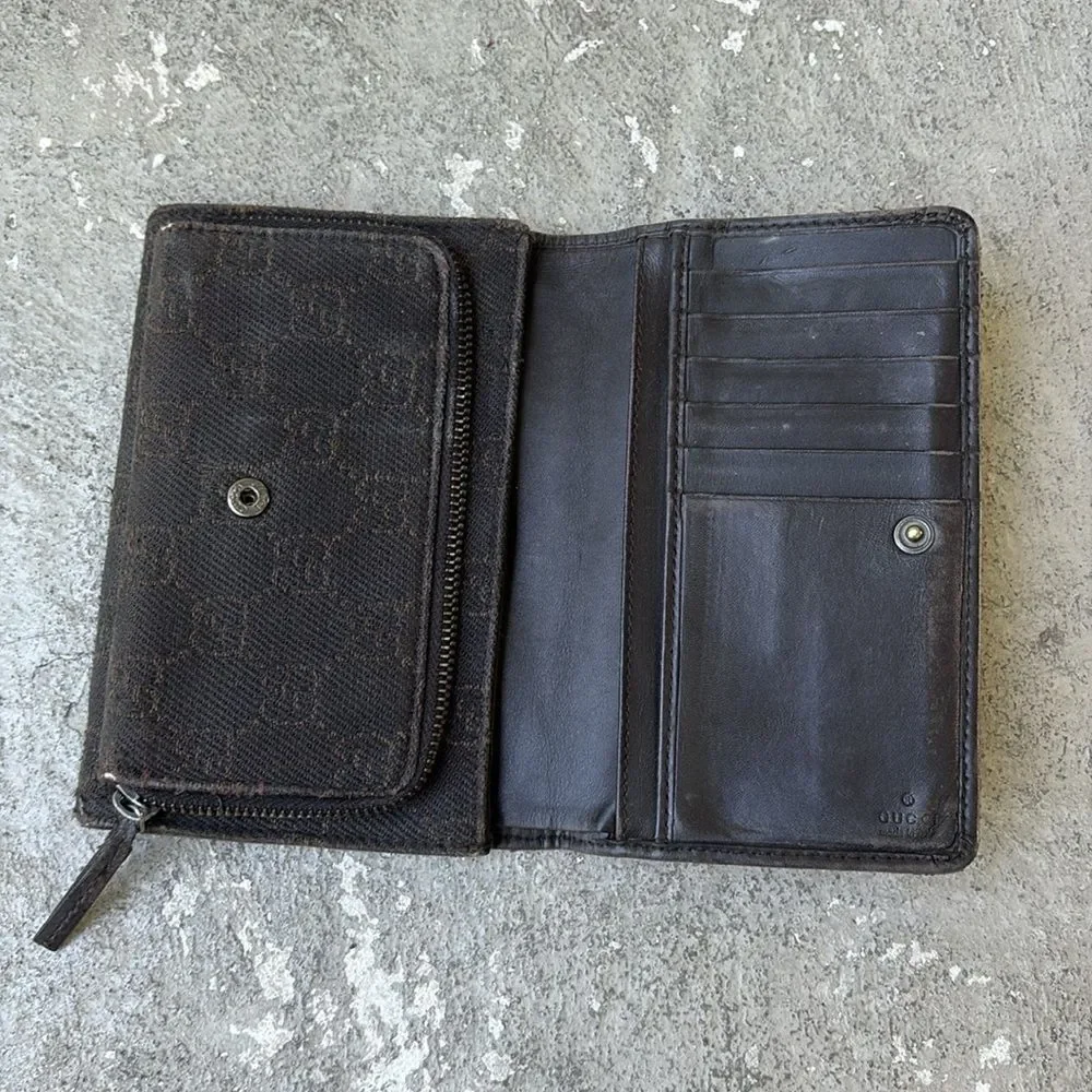 Gucci vintage denim wallet - Picture 3 of 10